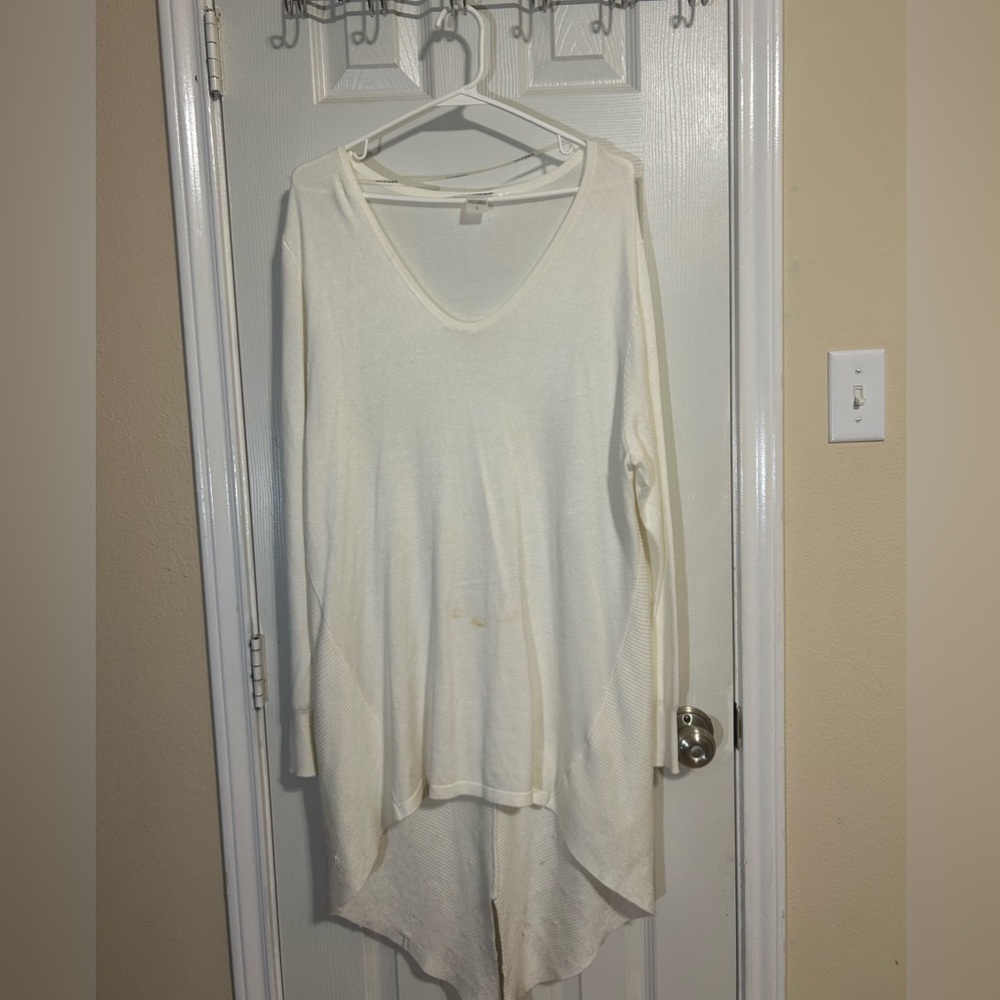 White sweater top